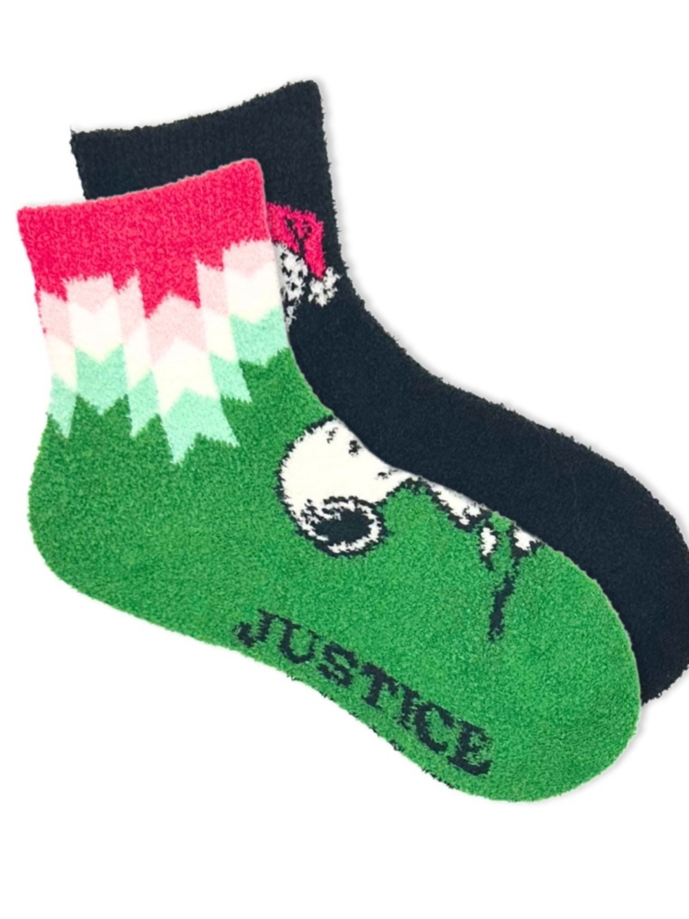 Peanuts Snoopy Justice Girls 2 PK Socks Size S/M NWT